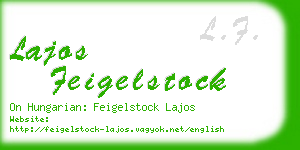 lajos feigelstock business card